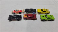 6 vintage slot cars