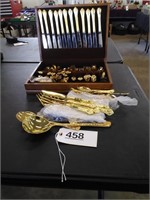 Gold Colored Silverware w/ extra pieces