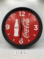 Coca Cola Plastic Clock-18" diam
