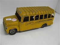 Vintage Hubley metal School Bus. Measures 9.5"