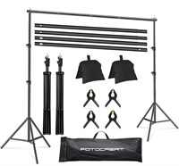 FOTOCREAT Backdrop Stand Kit 6.5x10ft Adjustable
