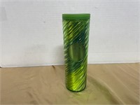 STARBUCKS GREEN SWIRL TUMBLER