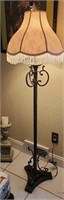 Pair of Free standing shade lamp approx 5 ft tall