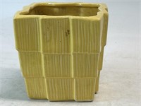 Mid 20th Century McCoy Pottery Yellow Basketweave