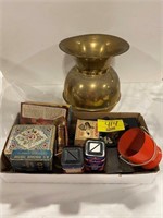 BRASS SPITTOON, STARRX OPENER, WAGNER BRAKE TINS,