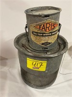 ANTIQUE GALVANZIED FARIS WORM BUCKET