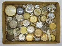 Large Lot of Antique Pocket Watch Cases & Parts