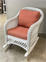 Wicker Rocking Chair with Cushions