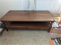 Midcentury coffee table with 2 drawers