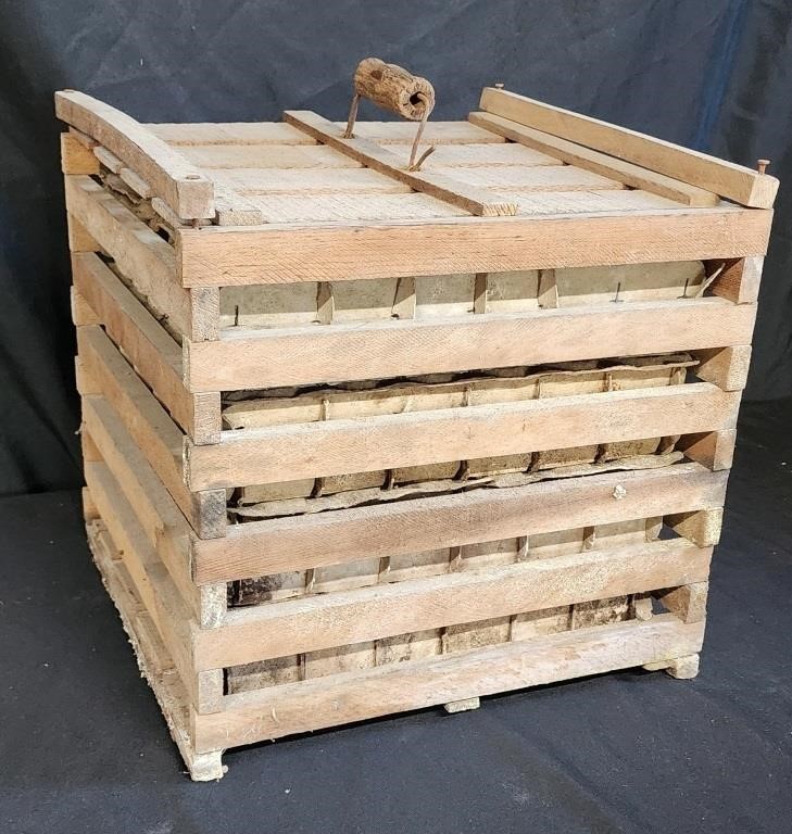 Antq Wooden Egg Crate