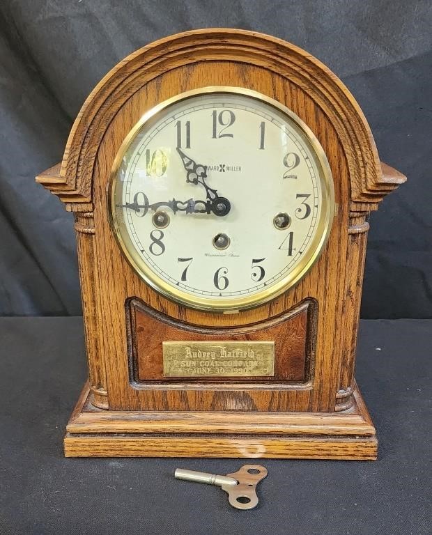 Howard Miller Barrister Mantel Clock-WORKS