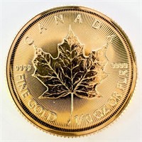 2019 Canada 1/10 oz Gold Maple Leaf BU