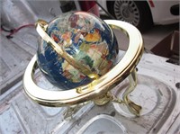 9.5" Tall Natural Carved Stone Globe