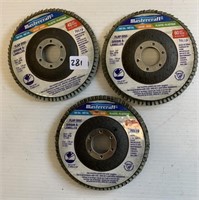 3-  60 Grit Flap Discs (4 1/2" x 7/8")