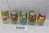 Camp Snoopy Drinking Glass  - Set of 5 Different
