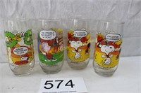 Camp Snoopy Drinking Glass - 4 Total Glasses