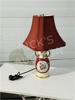 Painted vintage porcelain table lamp