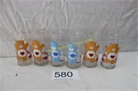 Set of 6 Tenderheart Bear & Grumpy Bear  - 6 Glass