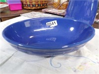 Oval 9.5 " Corn flower blue serving bowl