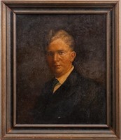 Adah M. Awtrey Portrait of a Man Oil on Canvas