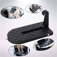 Folding scale for car door with safety hammer func