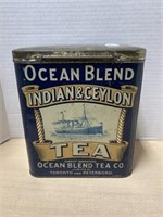 Ocean Blend tea tin (blue)
