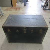 Antique steamer trunk.