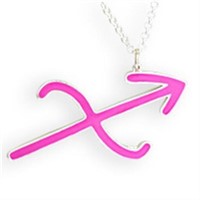 Sagittarius Zodiac Pink Epoxy Necklace