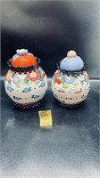 Pair of Mary Egelbreit Canister Cookie Jars