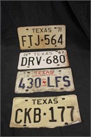 4 Texas License Plates