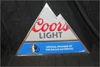 Metal Coors Light / Dallas Mavericks Sign