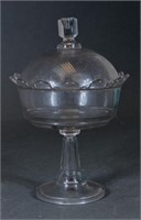 Scalloped Edge Lidded Glass Compote