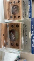 2pack Oak Toothbrush/Tumbler Holder AG