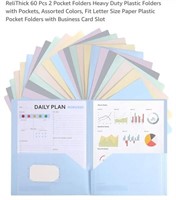 MSRP $16 60 Plastic Pocket Folders
