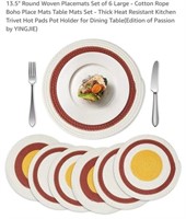 MSRP $16 Set 6 Woven Placemats