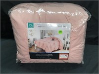 RUCHED COMFORTER 66 X 90 TWIN SIZE