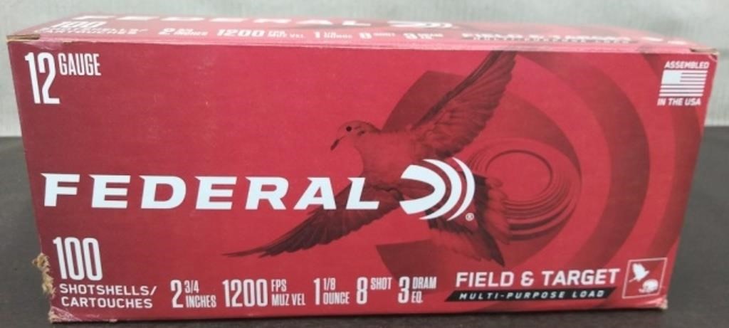 Case Federal 100 Count 12 Gauge Shotshells