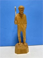 Quebec Wooden Hand Carved Man with an Axe by Paul
