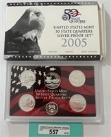 2005 US Mint Quarters Silver Proof Set