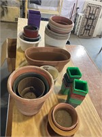 Assortment of planters/flower pots