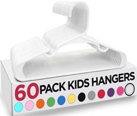 60pk Utopia Baby Plastic Hangers (White)