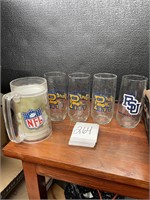 Pitt glasses NFL mug lot
