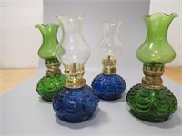 4 Vintage Coal Oil Lamps