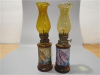 2 Vintage Coal Oil Lamps