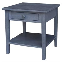 Spencer End Table Antique Washed Heather Gray