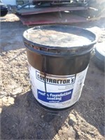 Pail 1/2 Full Of Roof & Foundation Coating