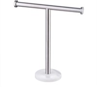 KES Hand Towel Rack with Marble Round Base T-Shape