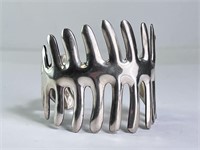 Large Solid Sterling Fish Scale Cuff 54 Grams
