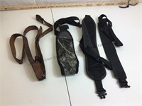 Nylon and leather slings.