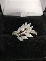 Silver Marquise CZ Cocktail Ring